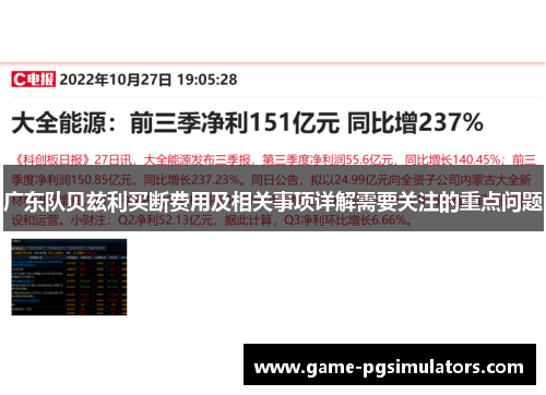 广东队贝兹利买断费用及相关事项详解需要关注的重点问题