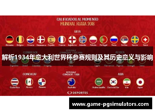 解析1934年意大利世界杯参赛规则及其历史意义与影响
